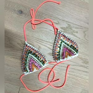 Beaded bikini top